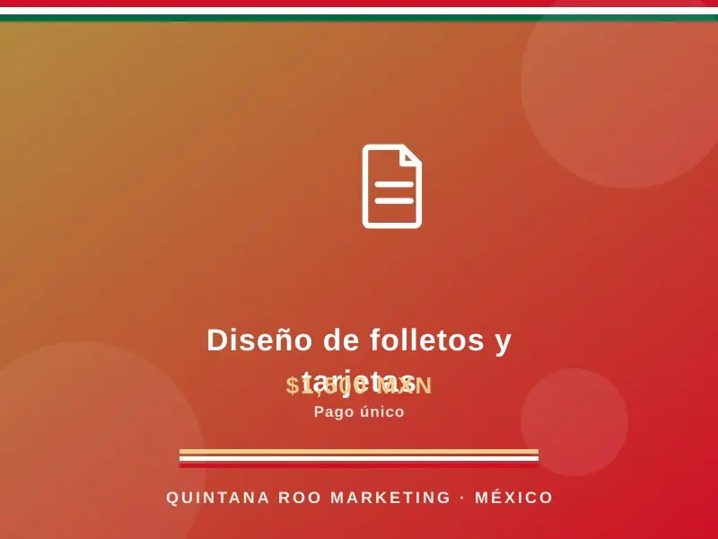 Diseño de folletos y tarjetas