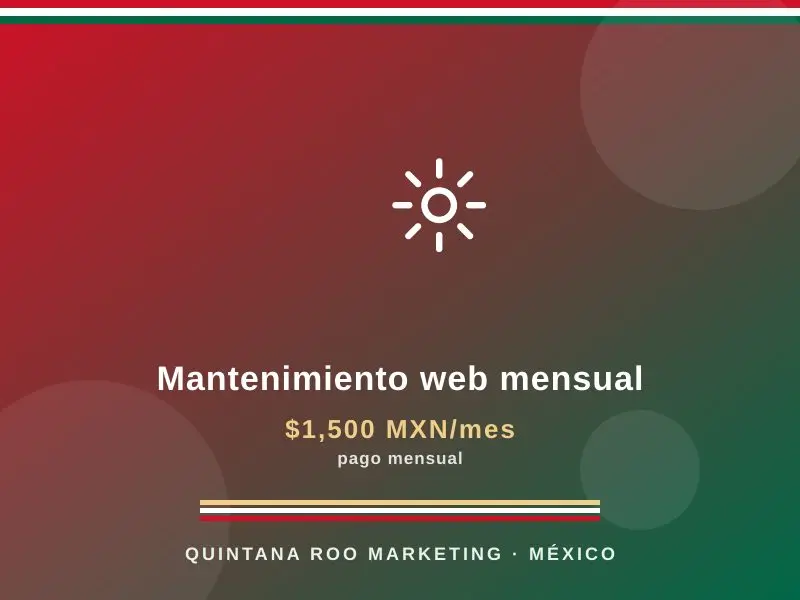 Mantenimiento web mensual
