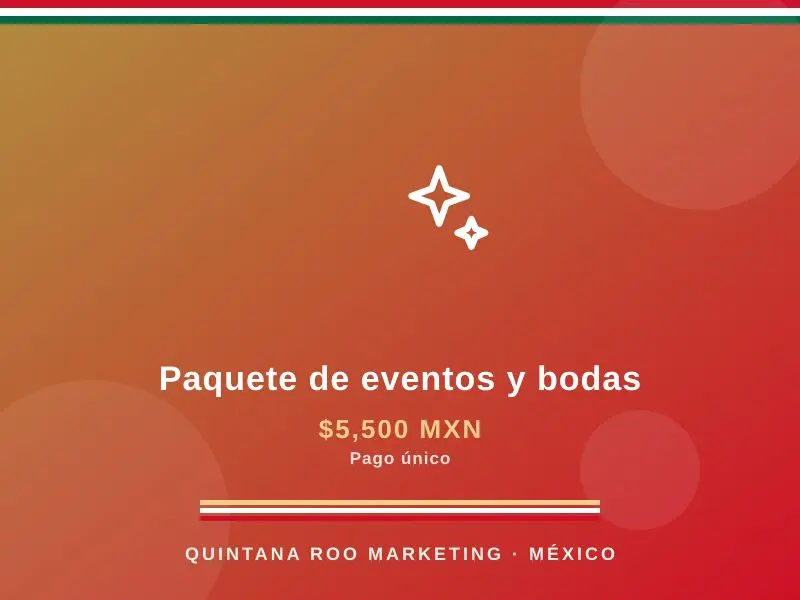 Paquete de eventos y bodas