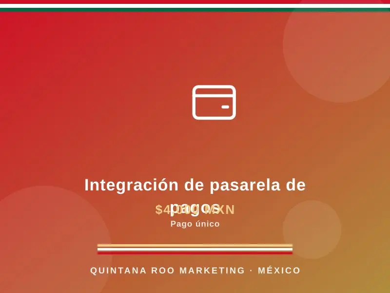 Integración de pasarela de pagos
