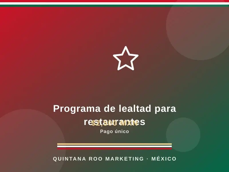 Programa de lealtad para restaurantes