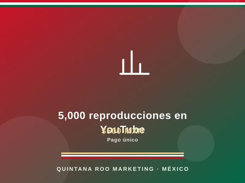 5,000 reproducciones en YouTube