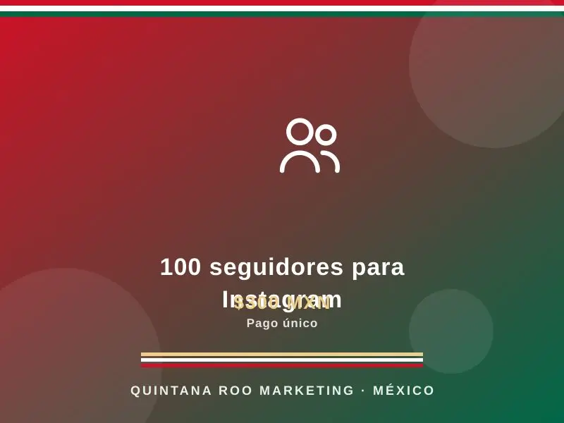 100 seguidores para Instagram