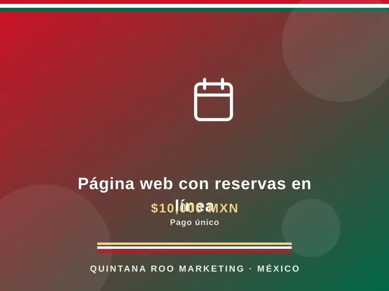Página web con reservas en línea