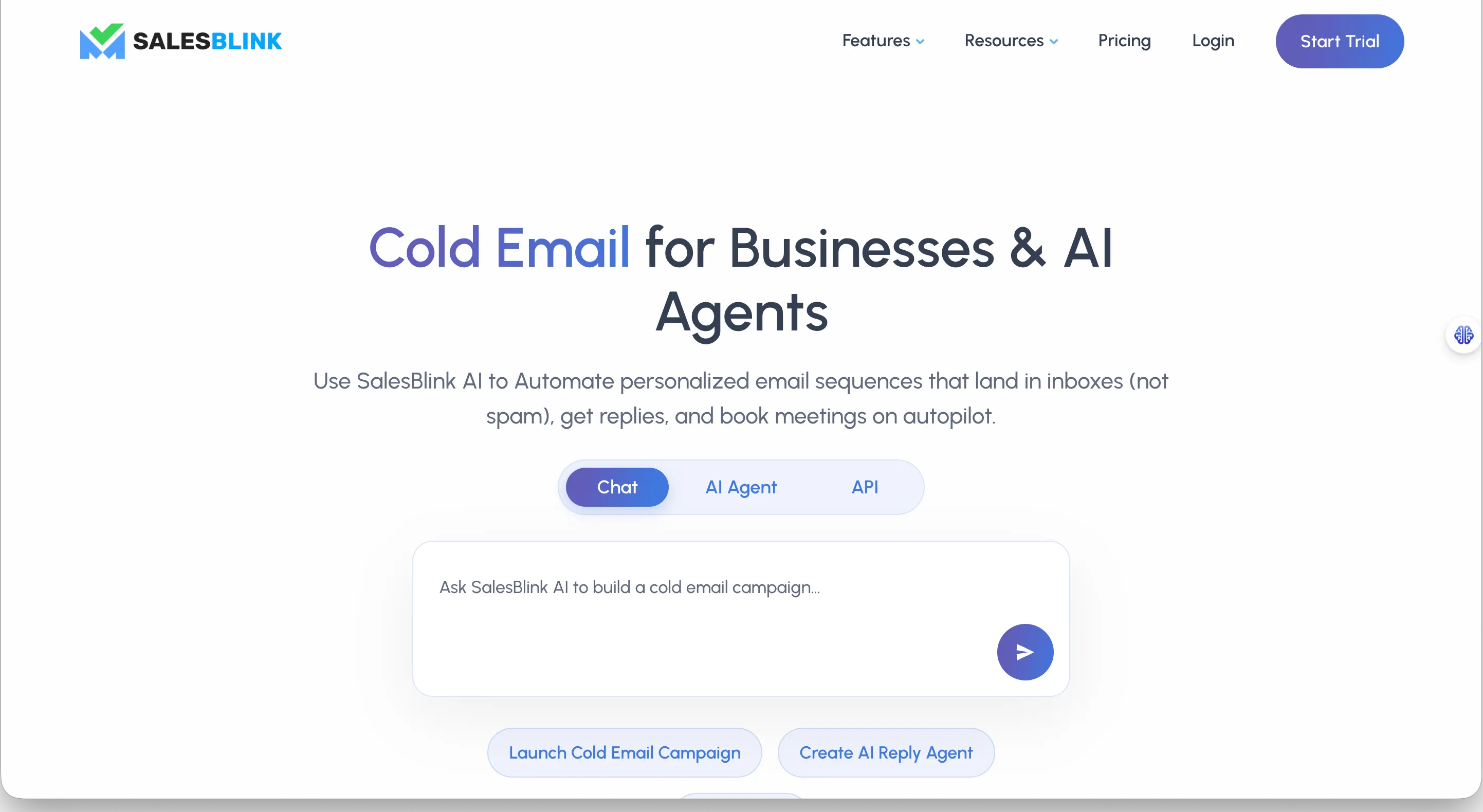 SalesBlink: un espacio de ventas salientes y correo con IA construido por humanos para equipos de canal escalables.